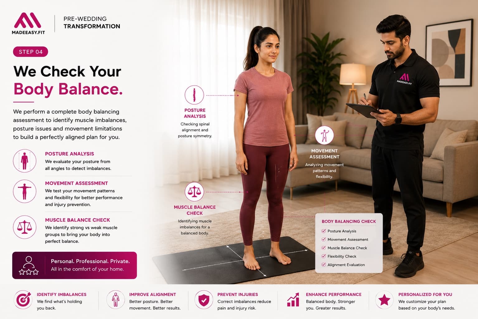 MadeEasy assessment system step 04: We Check Your Body Balance.