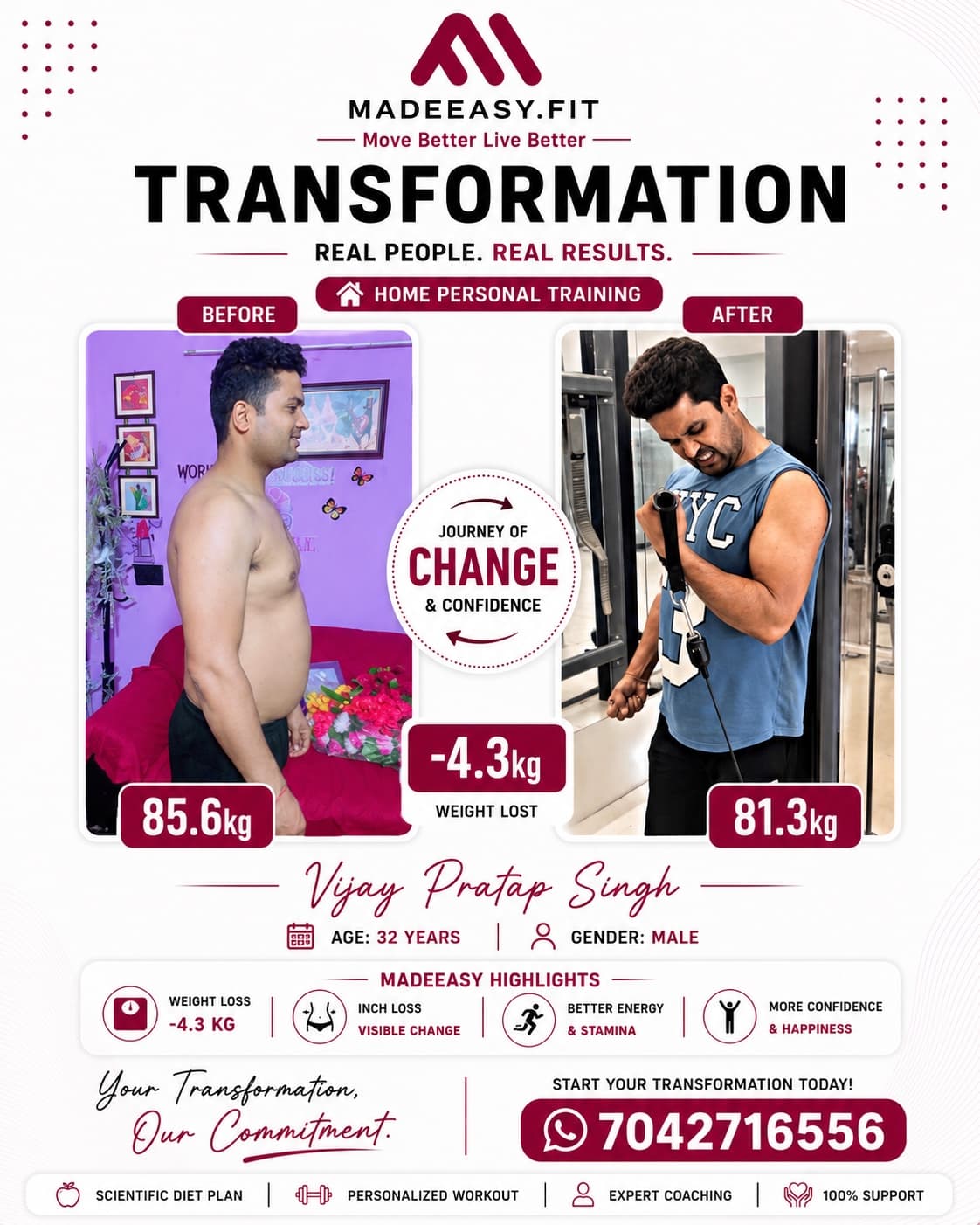 Vijay Pratap Singh MadeEasy transformation result